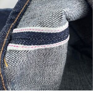 Drop Ibara Japanese Selvedge Denim Jeans Mens 42 (40X33) Dark Button Fly Indigo